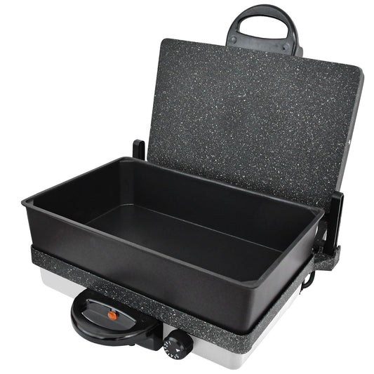 Neudorf Lahmacun Makinesi Multigrill 2000W mit Kasserolle | Elektro Kontaktgrill, Toaster & Kochset mit Antihaftbeschichtung